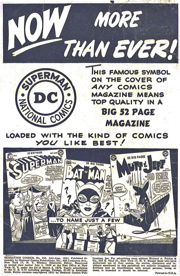 Read online Sensation (Mystery) Comics comic -  Issue #104 - 2