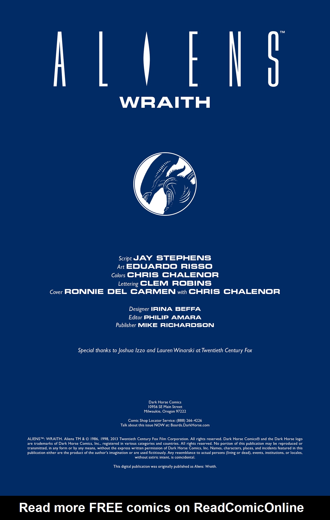 Read online Aliens: Wraith comic -  Issue # Full - 2