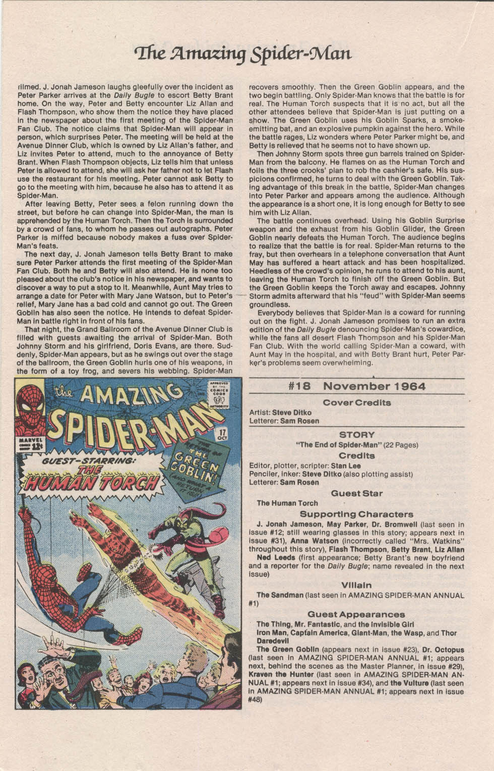 Read online The Official Marvel Index to The Amazing Spider-Man comic -  Issue #1 - 22