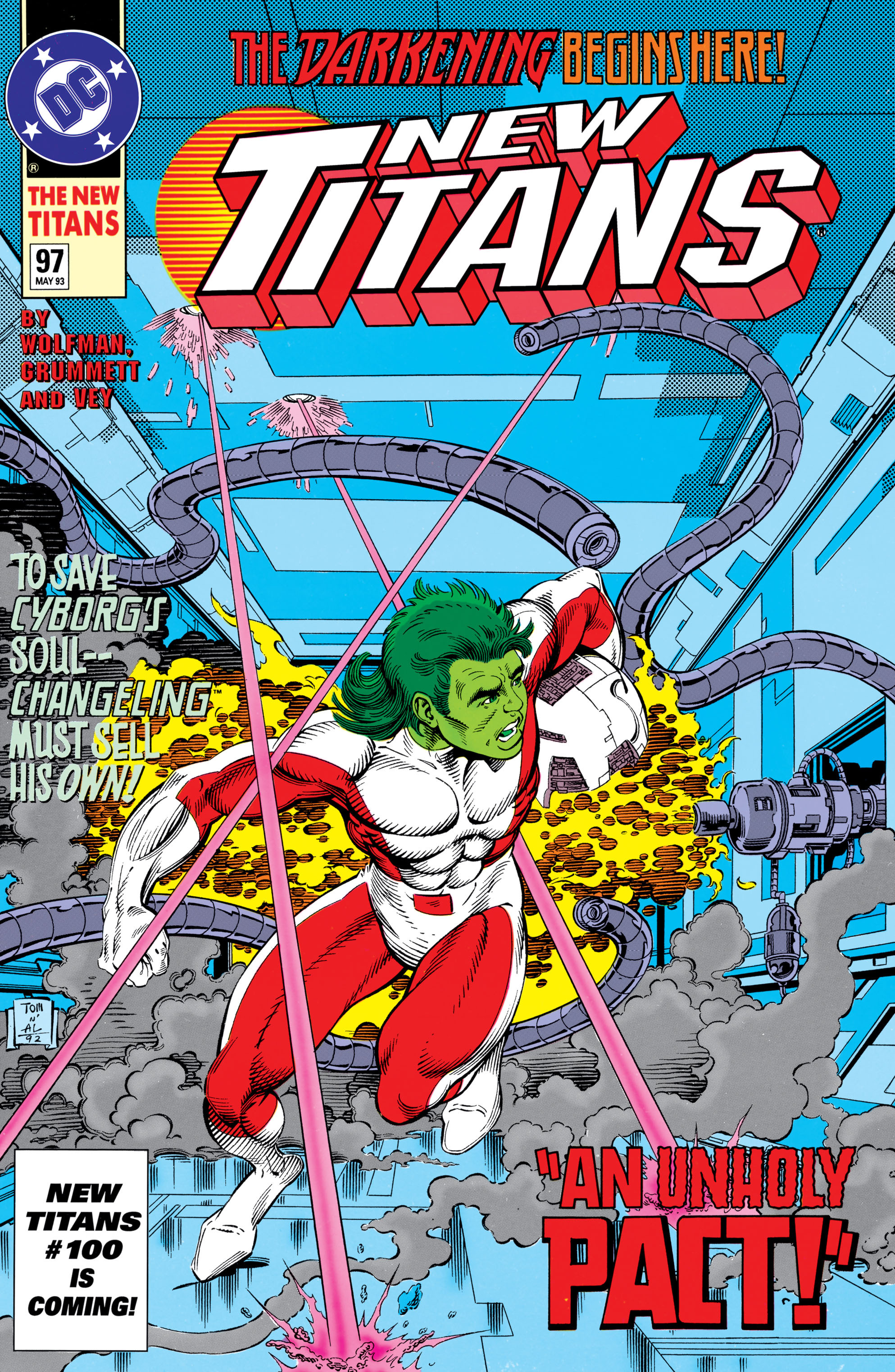 Read online The New Titans (1988) comic -  Issue #97 - 1