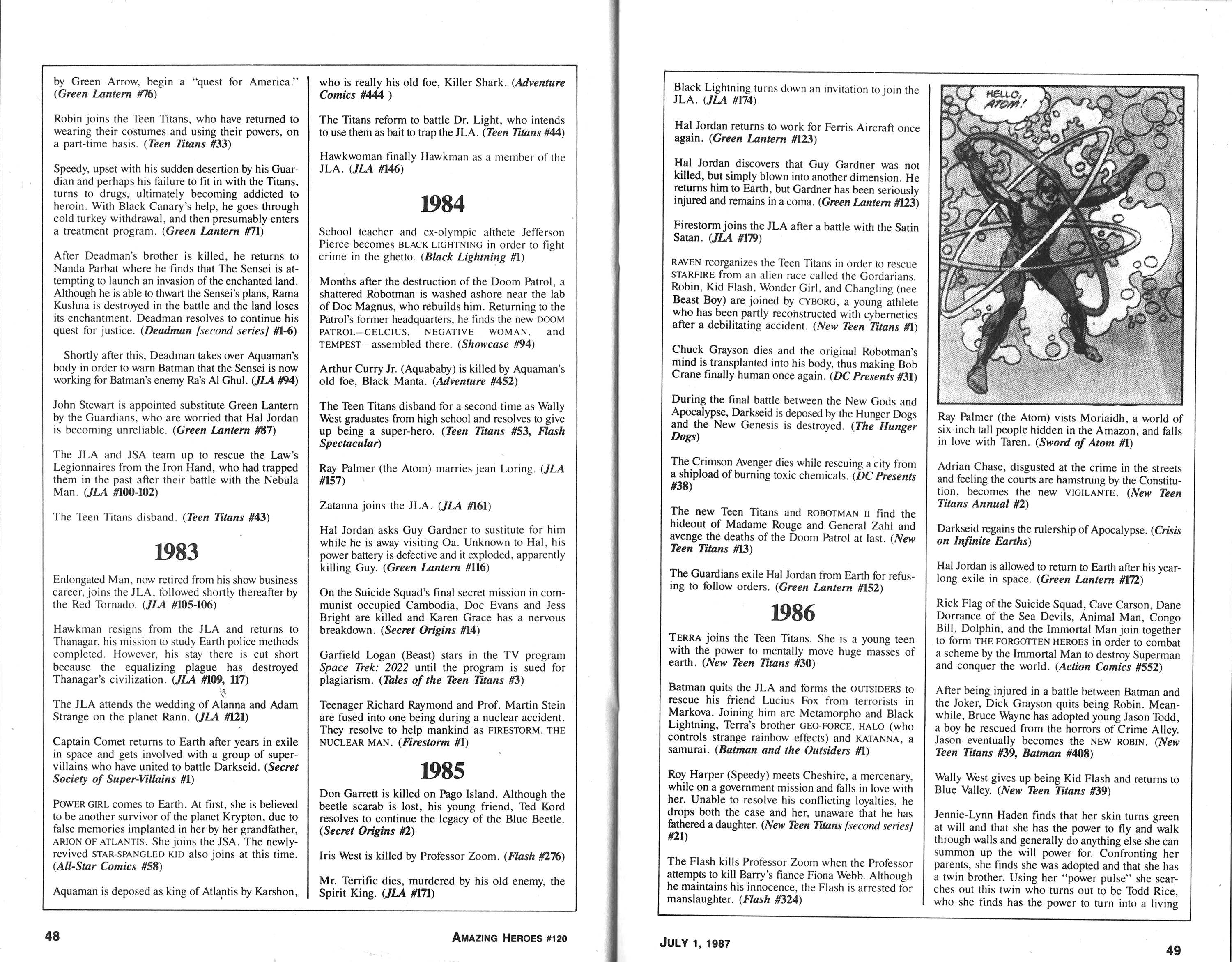 Read online Amazing Heroes comic -  Issue #120 - 25