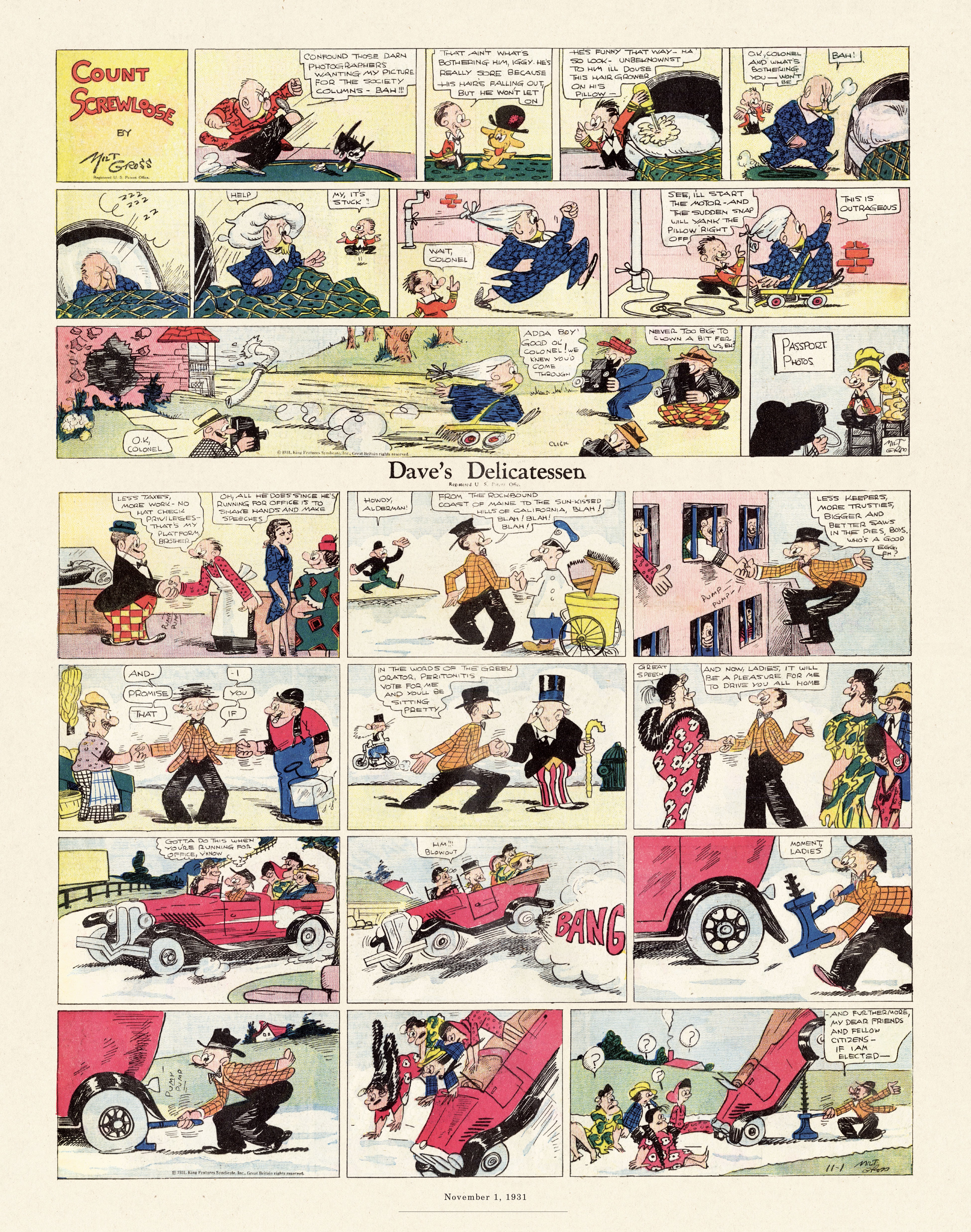 Read online Gross Exaggerations: The Meshuga Comic Strips of Milt Gross comic -  Issue # TPB - 102