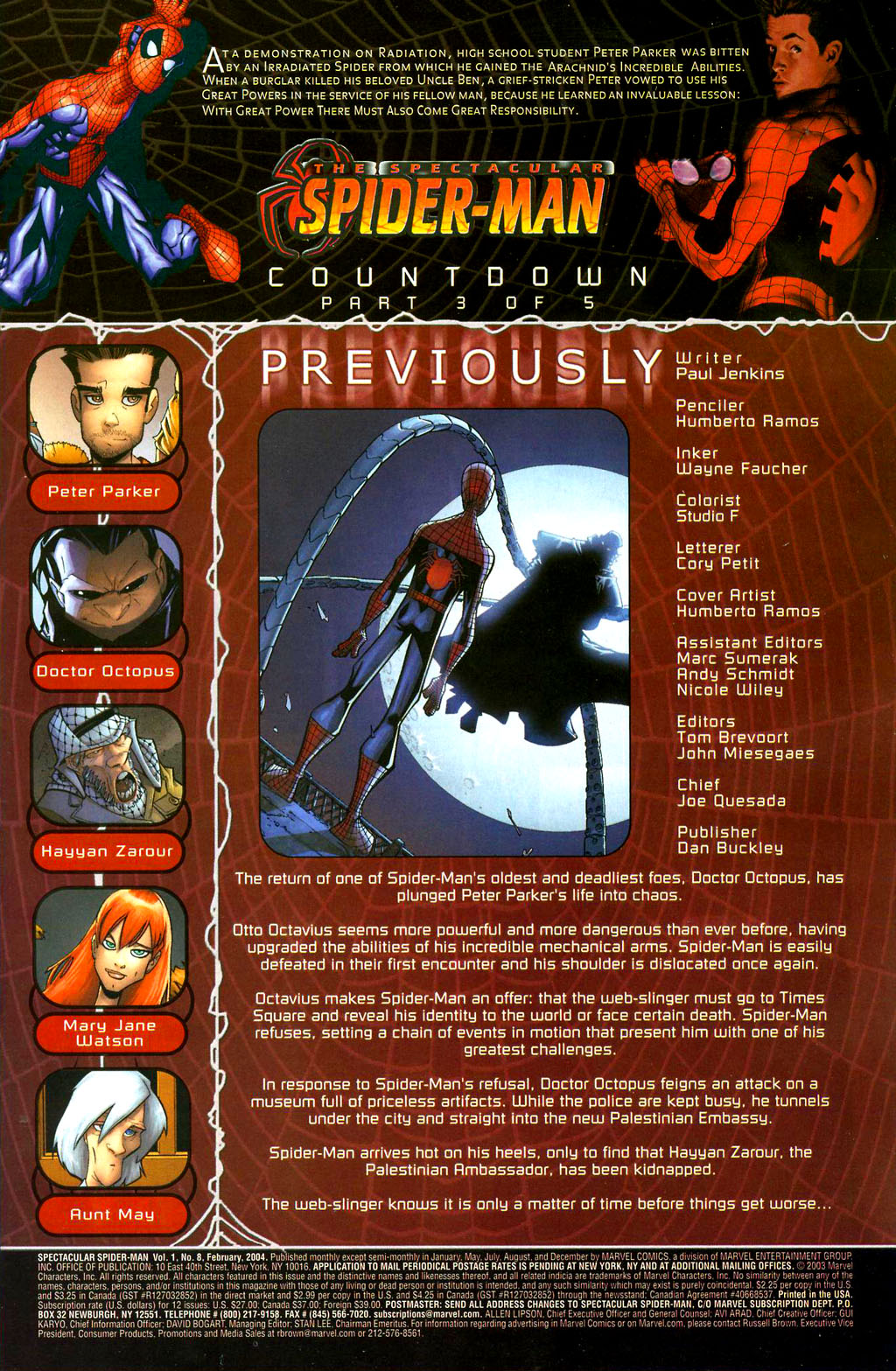 Read online The Spectacular Spider-Man (2003) comic -  Issue #8 - 2