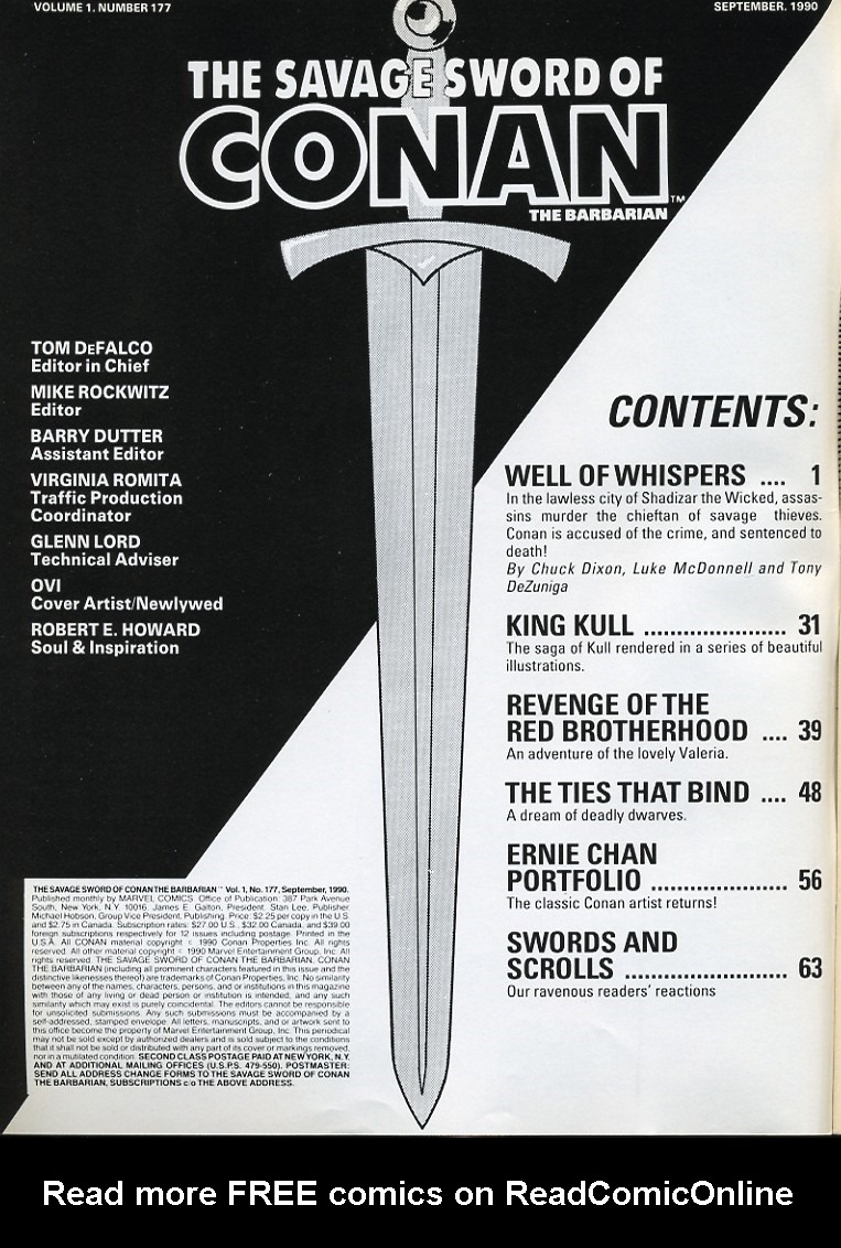 Read online The Savage Sword Of Conan comic -  Issue #177 - 2
