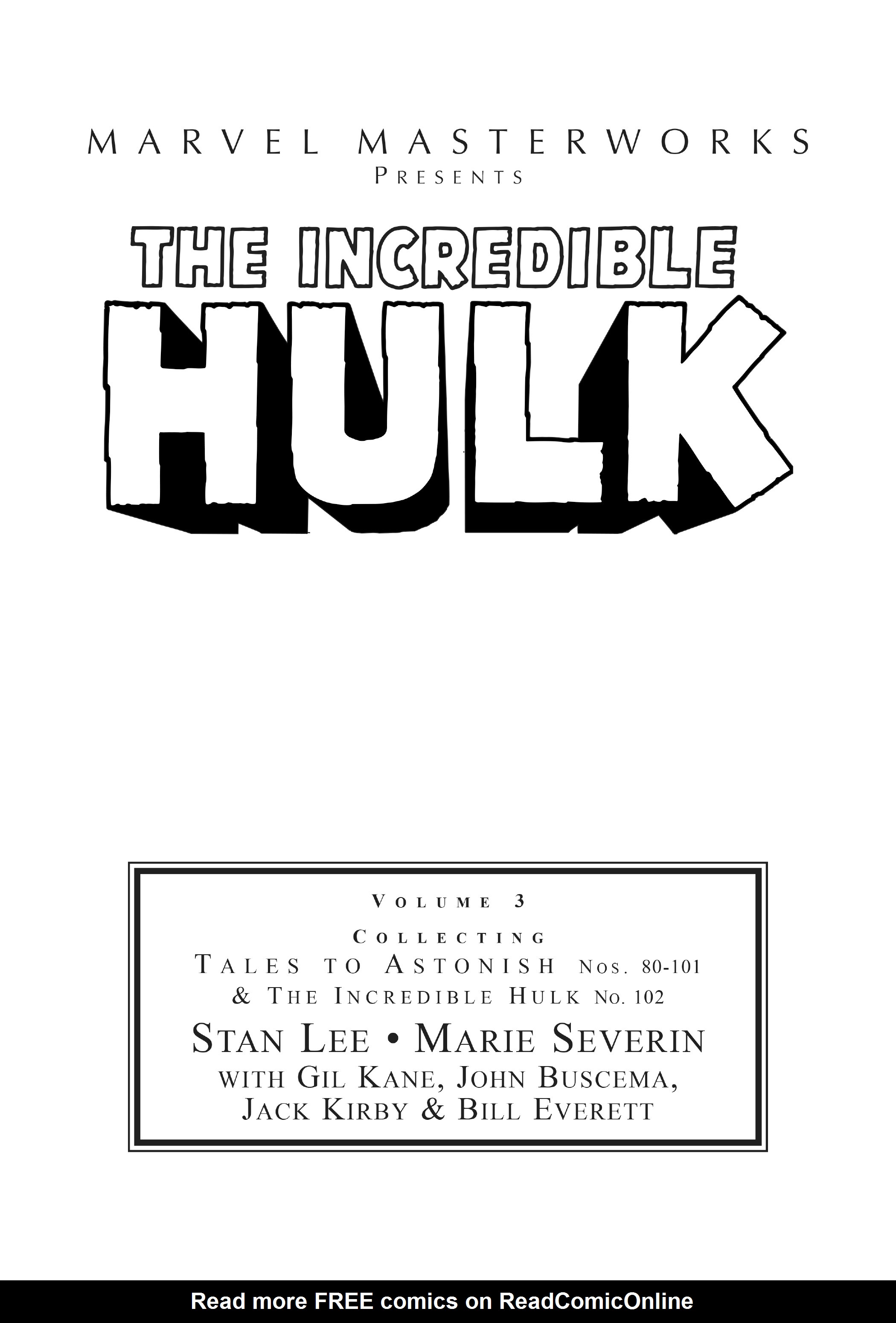 Read online Marvel Masterworks: The Incredible Hulk comic -  Issue # TPB 3 (Part 1) - 2
