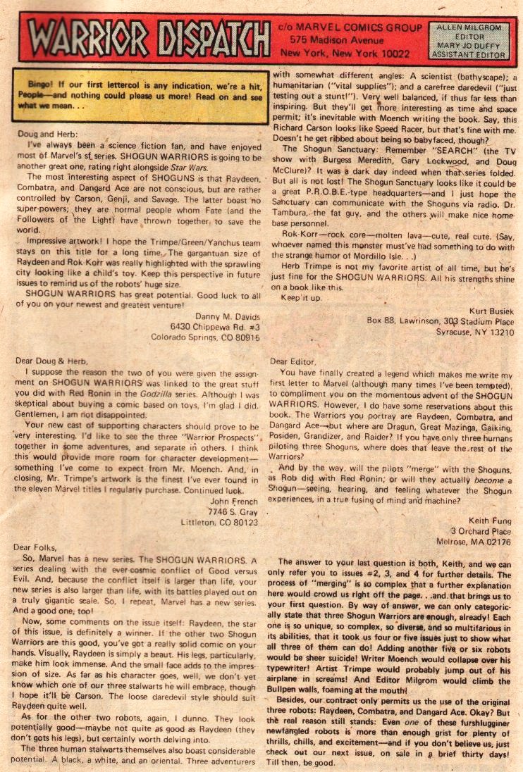 Read online Shogun Warriors comic -  Issue #6 - 19