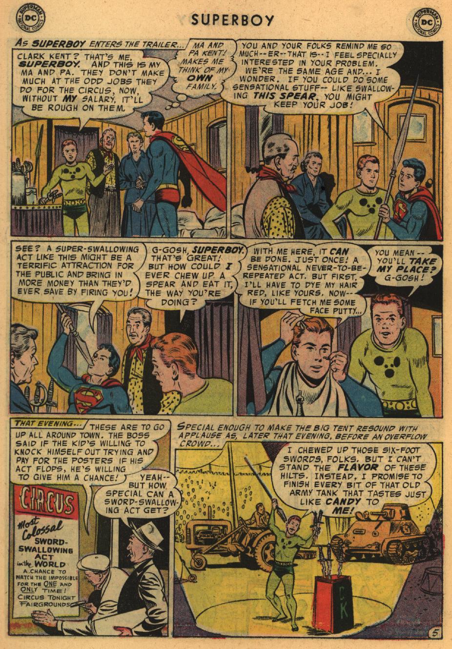 Read online Superboy (1949) comic -  Issue #54 - 16