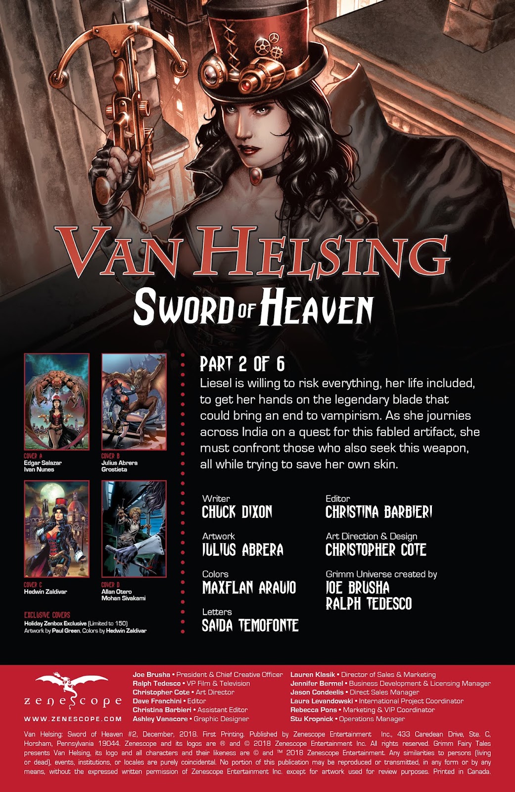 Van Helsing: Sword of Heaven issue 2 - Page 2