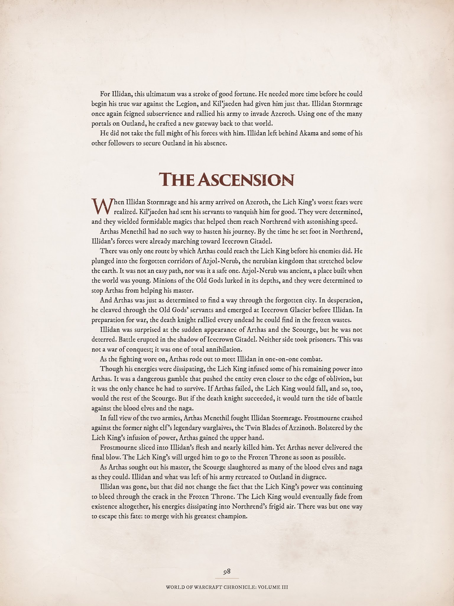 Read online World of Warcraft Chronicle Vol. 3 comic -  Issue # Full - 95