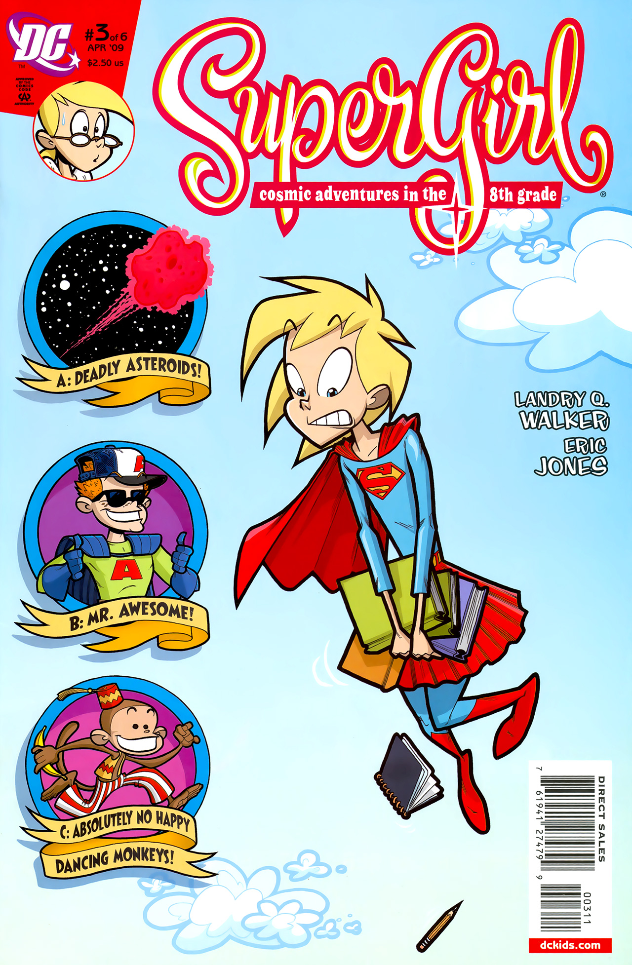 Read online Supergirl: Cosmic Adventures in the 8th Grade comic -  Issue #3 - 1