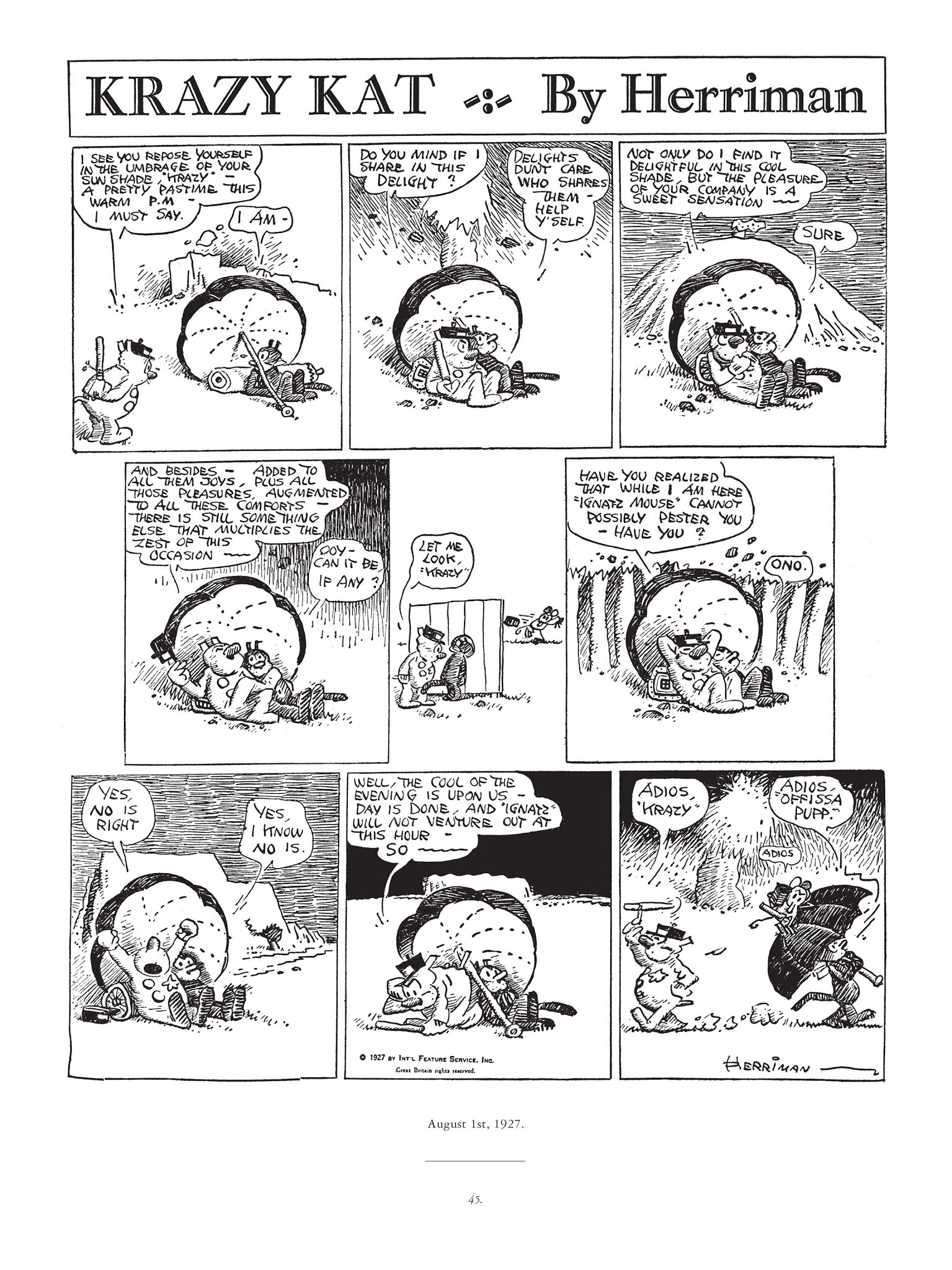 Read online Krazy & Ignatz comic -  Issue # TPB 5 - 45