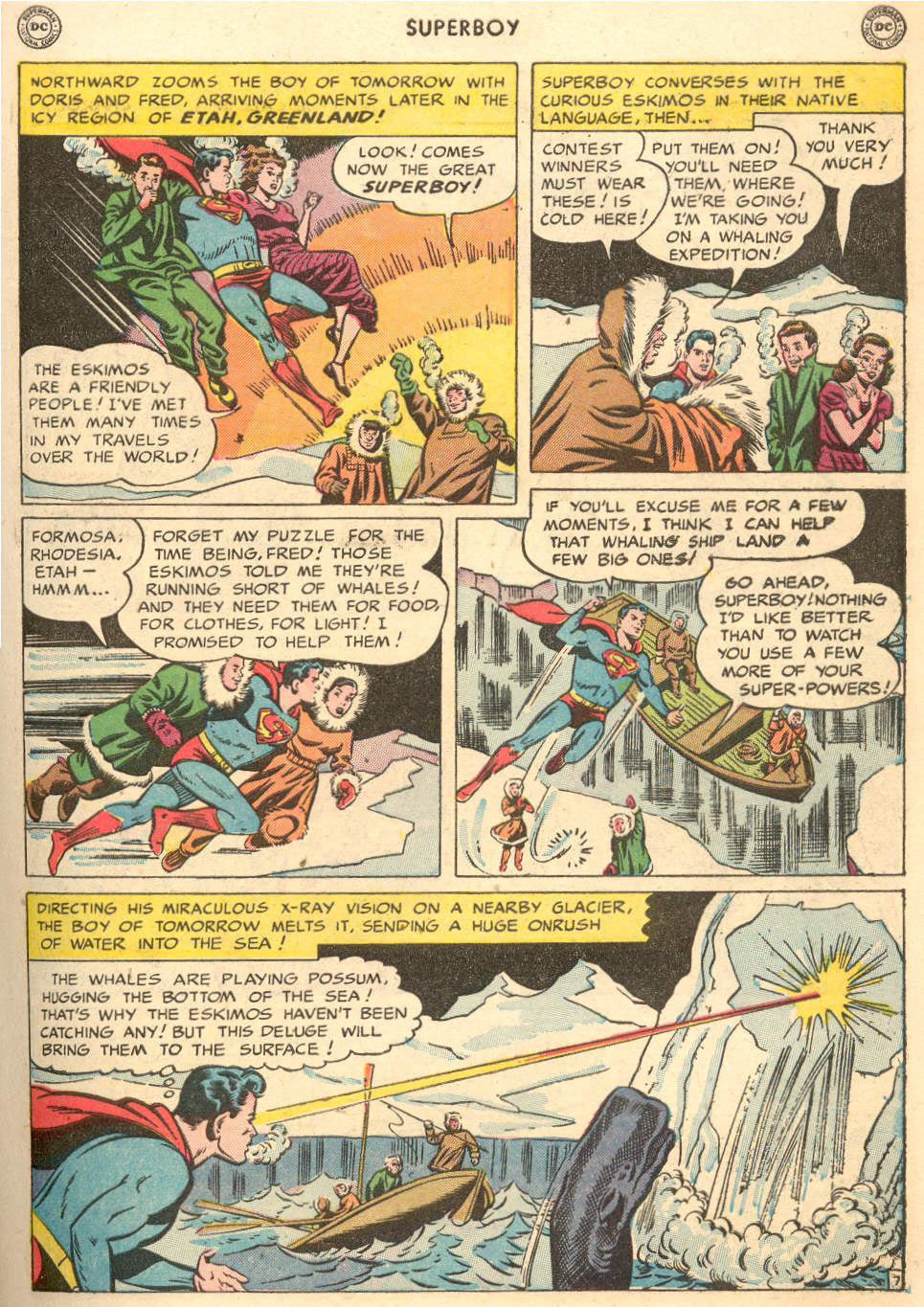 Read online Superboy (1949) comic -  Issue #7 - 8