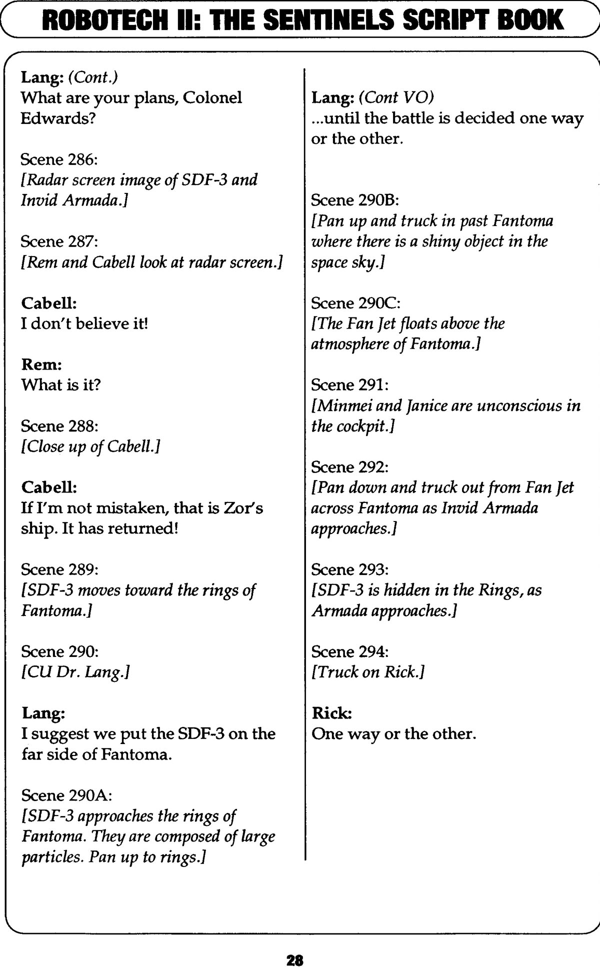 Read online Robotech II: The Sentinels comic -  Issue # _Script Book 1 - 100