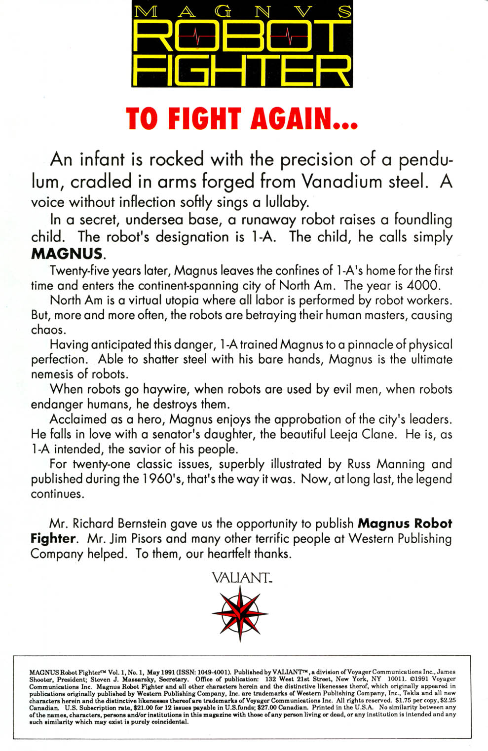 Read online Magnus Robot Fighter (1991) comic -  Issue #1 - 2