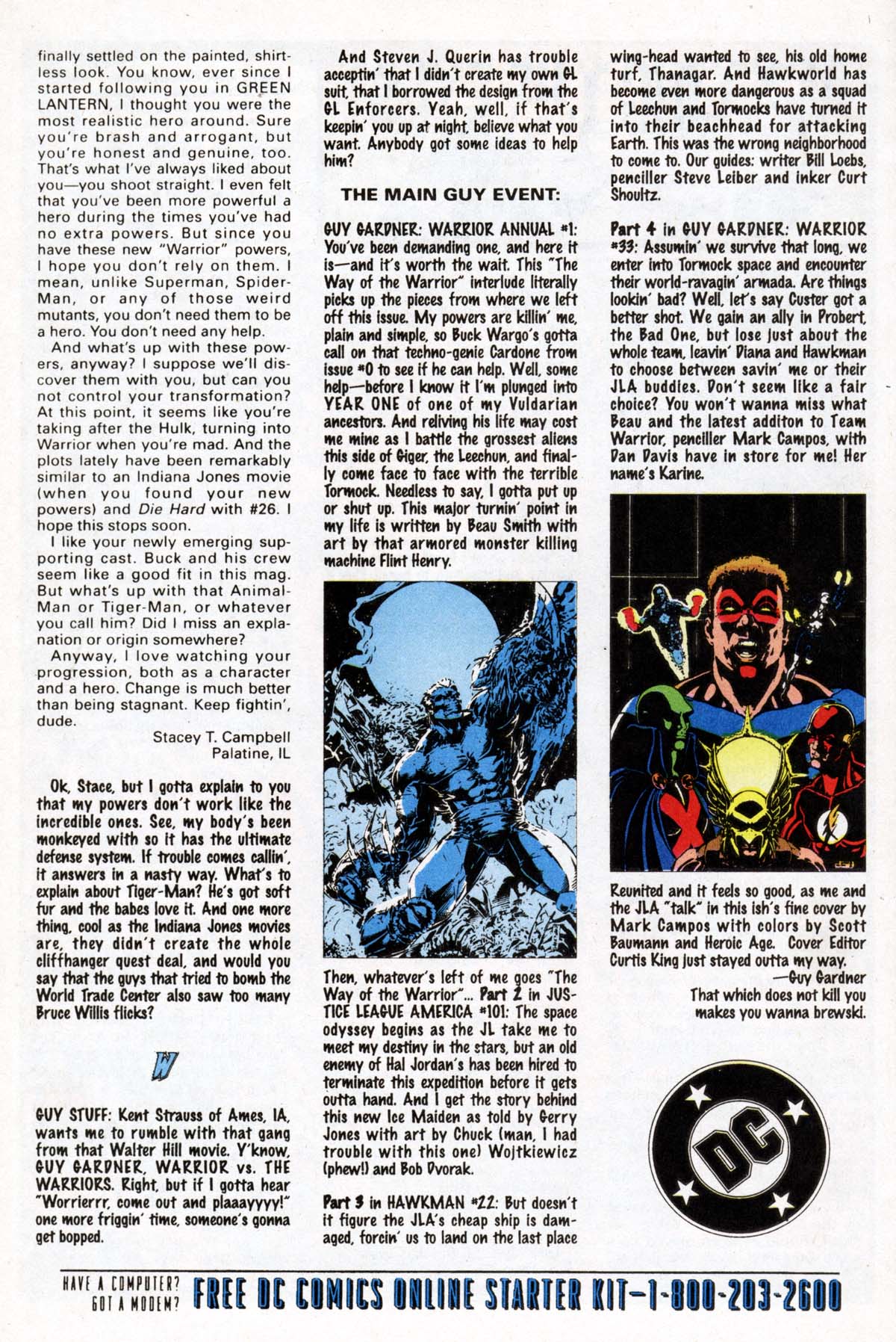 Read online Guy Gardner: Warrior comic -  Issue #32 - 32