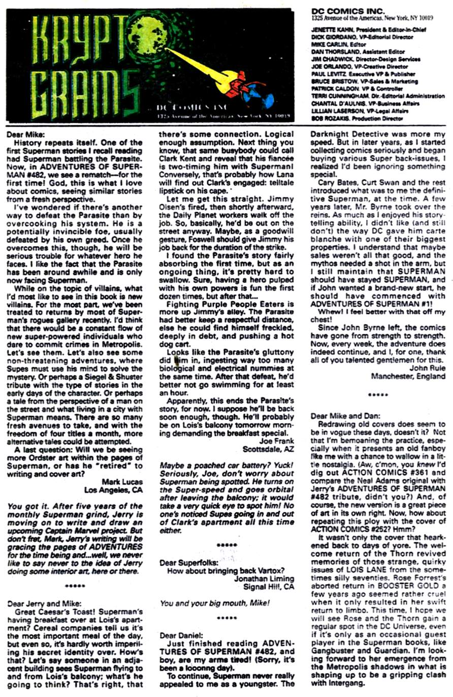 Read online Adventures of Superman (1987) comic -  Issue #486 - 24