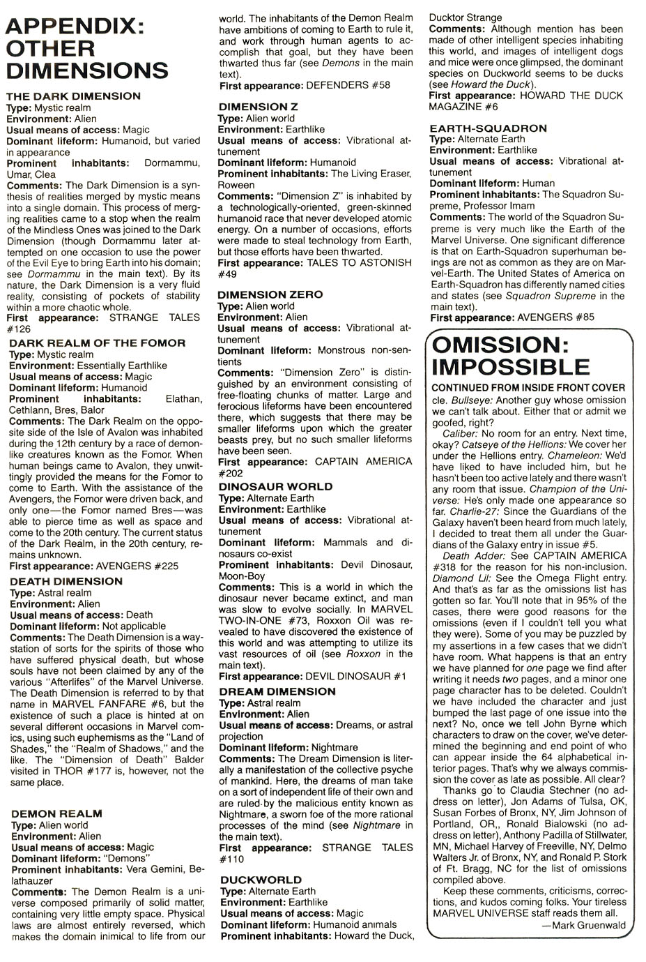 Read online The Official Handbook of the Marvel Universe Deluxe Edition comic -  Issue #7 - 67