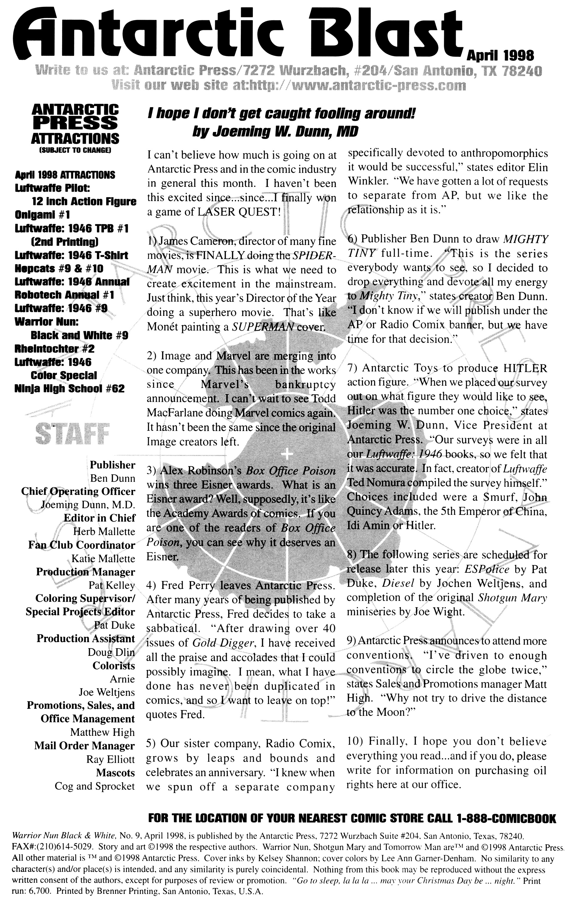 Read online Warrior Nun: Black & White comic -  Issue #9 - 2