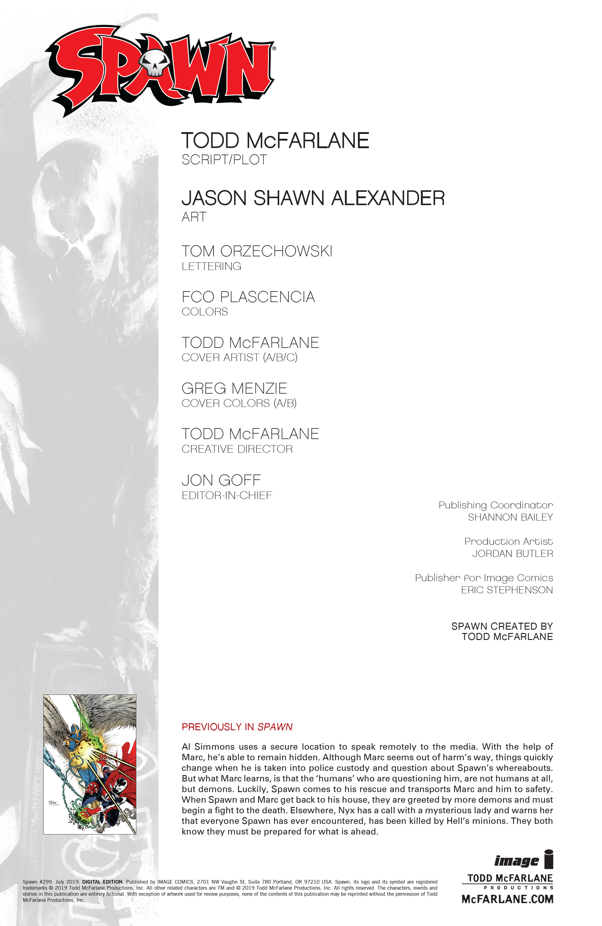 Read online Spawn comic -  Issue #299 - 2