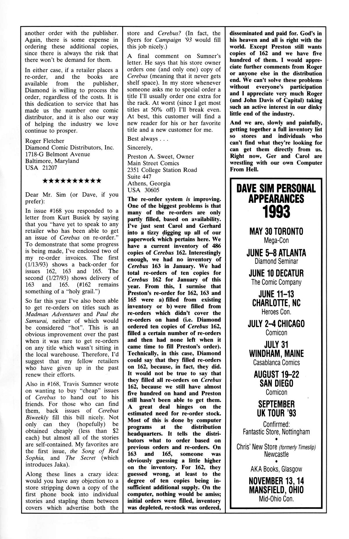 Read online Cerebus comic -  Issue #170 - 35