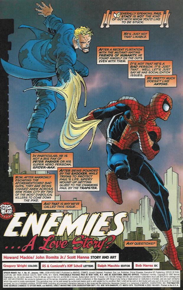 Read online Spider-Man (1990) comic -  Issue #87 - Enemies ...A Love Story - 2