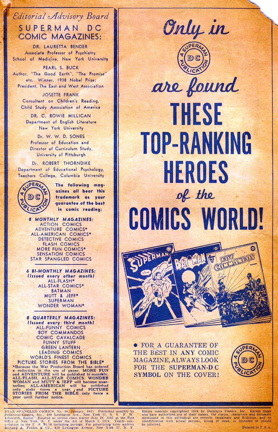 Read online Star Spangled Comics comic -  Issue #40 - 2