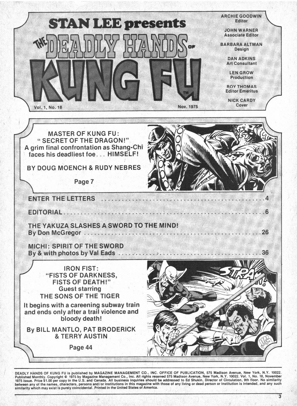 Read online The Deadly Hands of Kung Fu comic -  Issue #18 - 3
