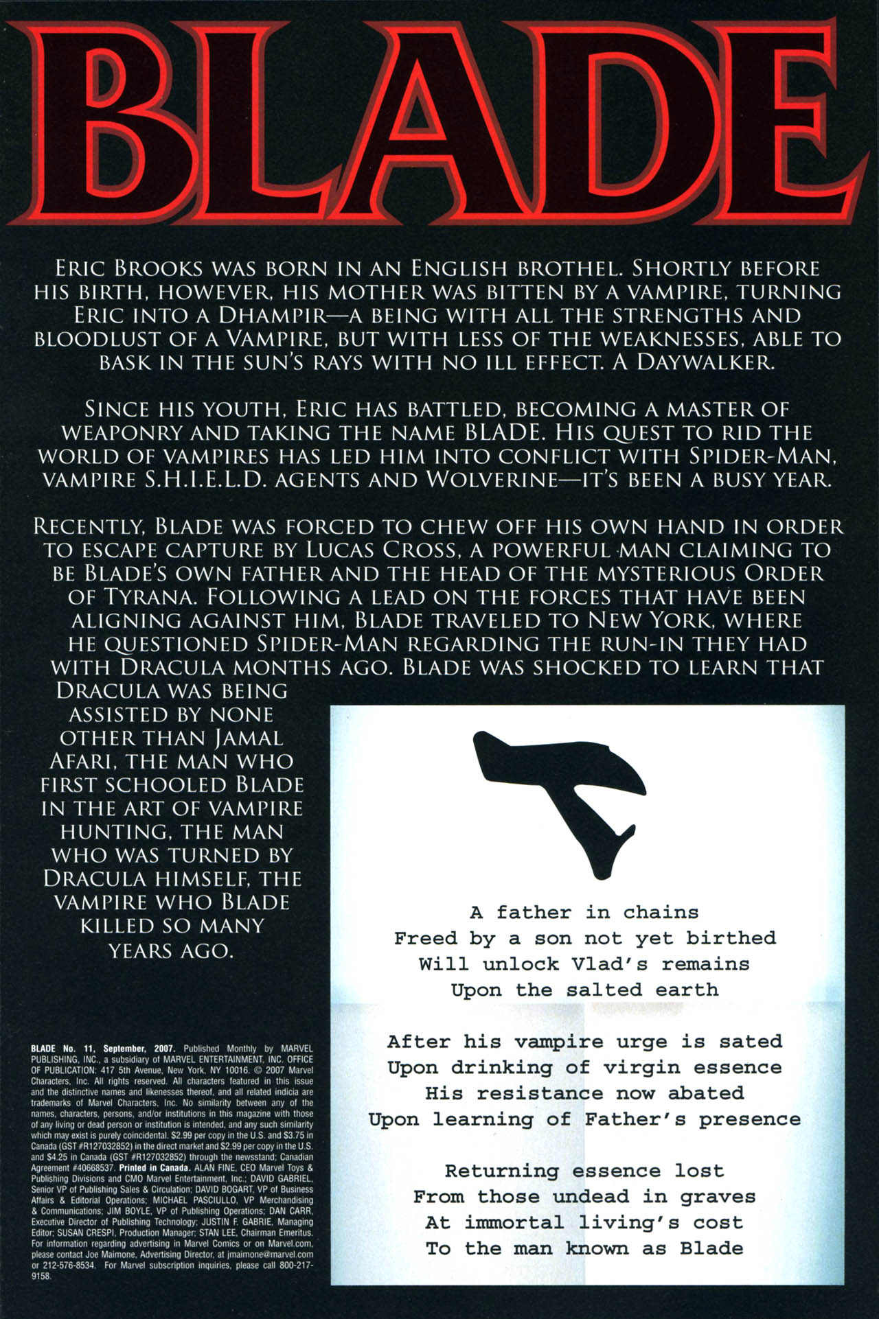 Read online Blade (2006) comic -  Issue #11 - 2