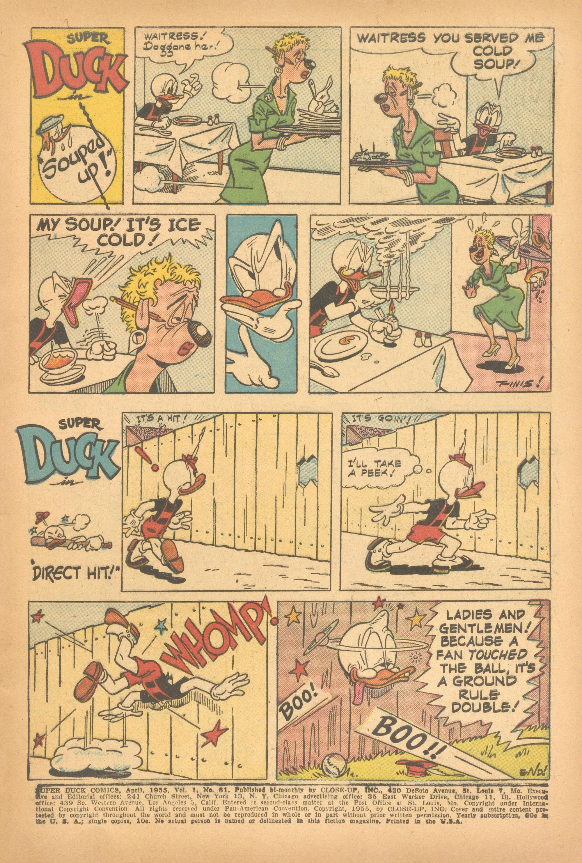 Read online Super Duck Comics comic -  Issue #61 - 3
