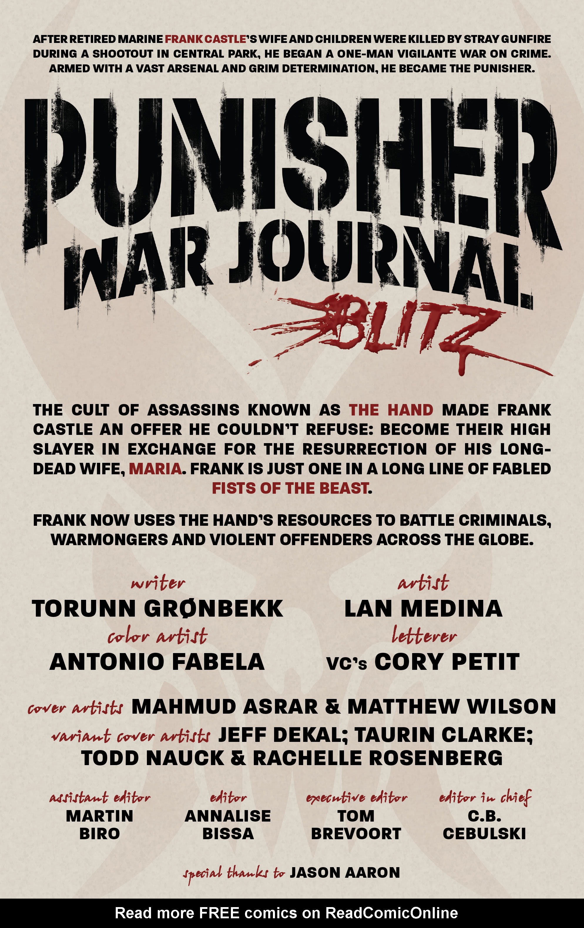 Read online Punisher War Journal: Blitz comic -  Issue #1 - 2
