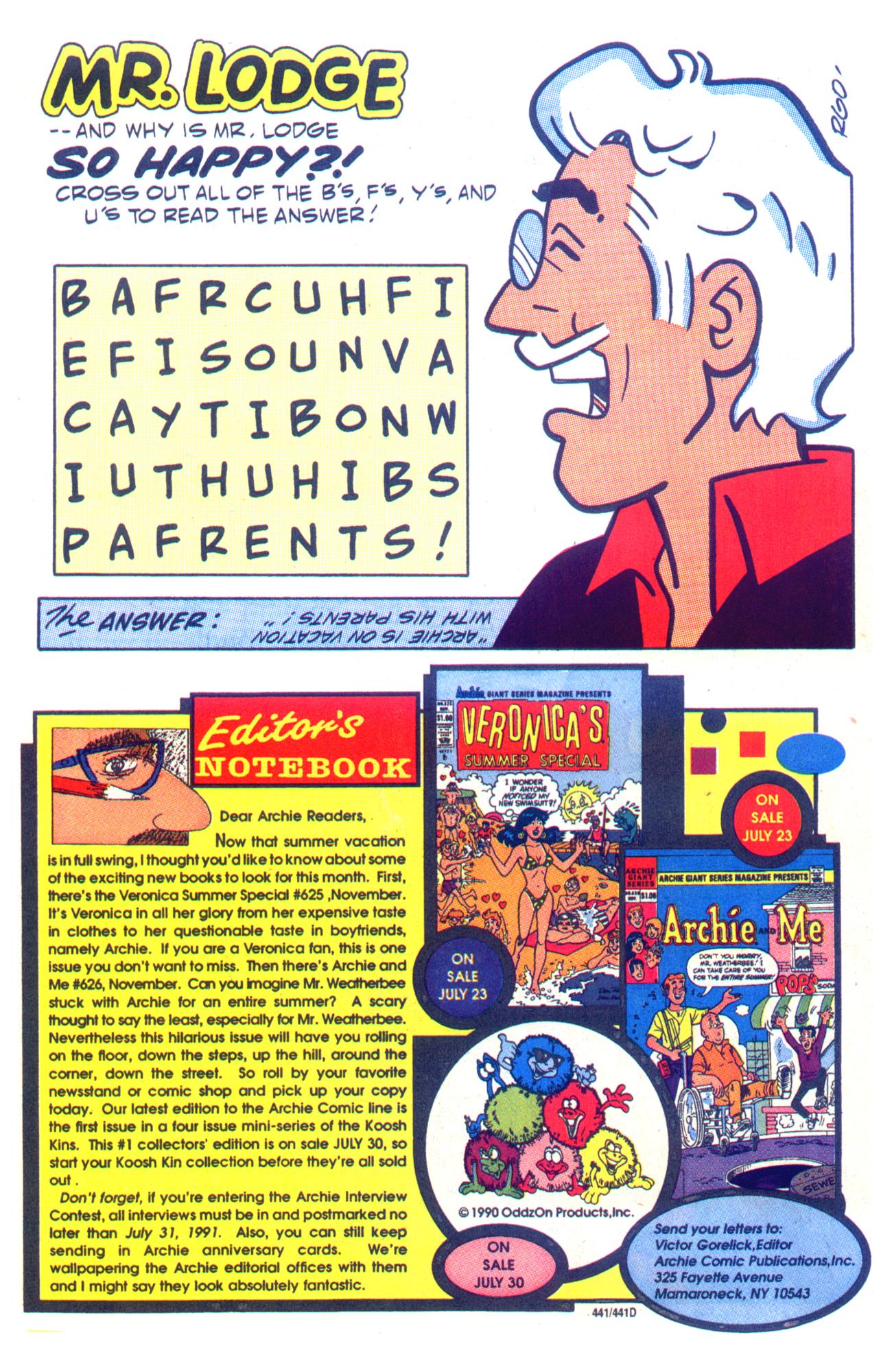 Read online Archie Giant Series Magazine comic -  Issue #625 - 10