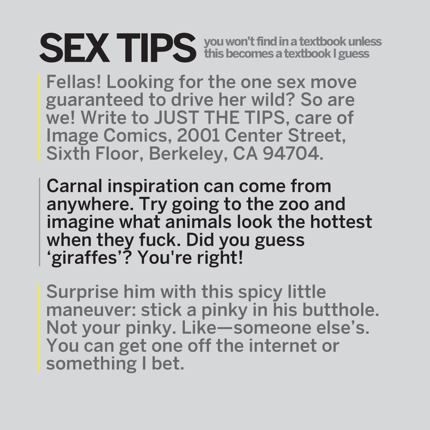 Read online Just The Tips comic -  Issue # TPB - 18