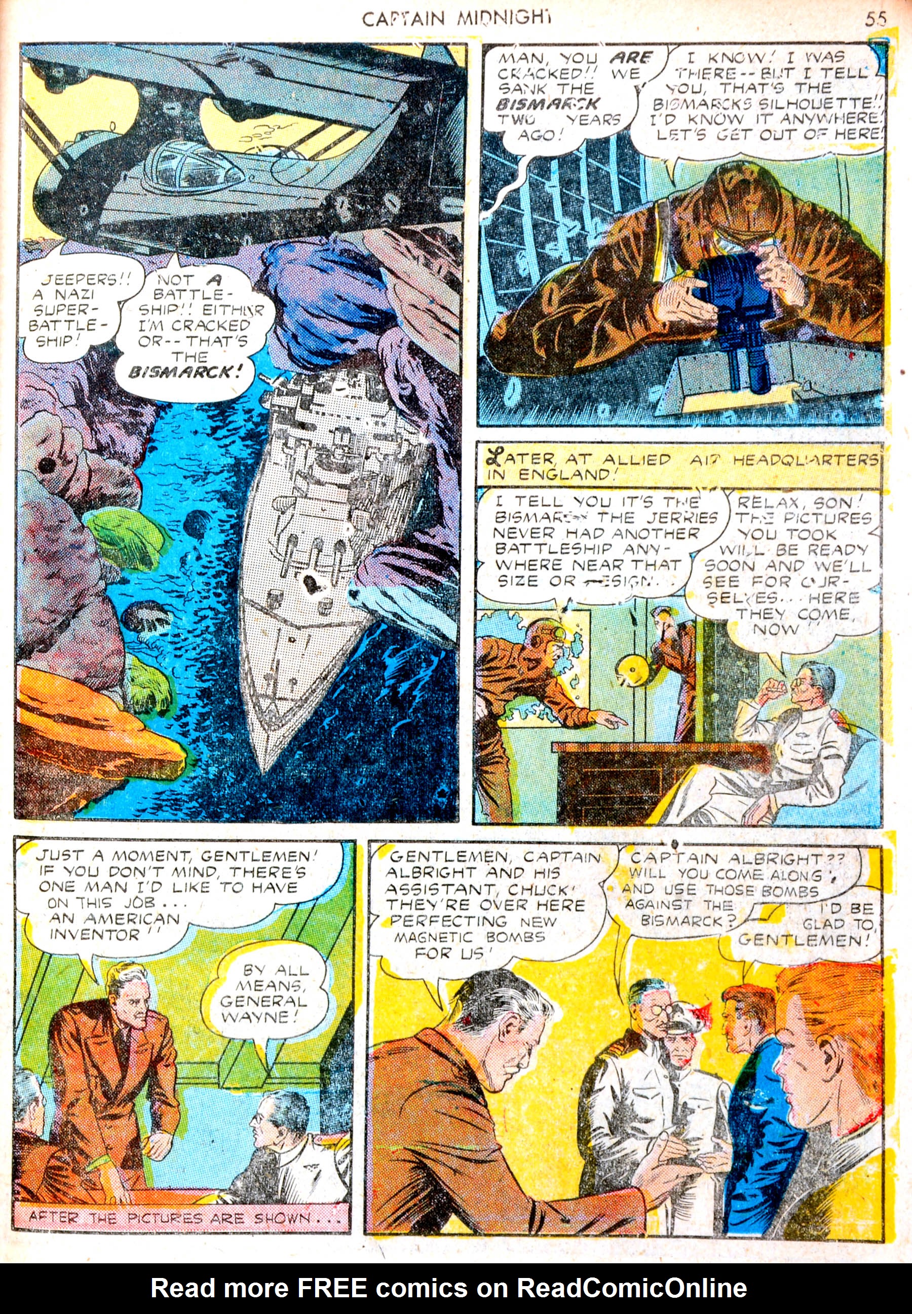 Read online Captain Midnight (1942) comic -  Issue #13 - 54
