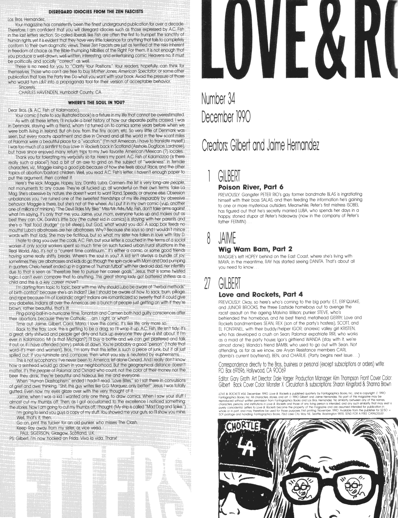 Read online Love and Rockets (1982) comic -  Issue #34 - 2
