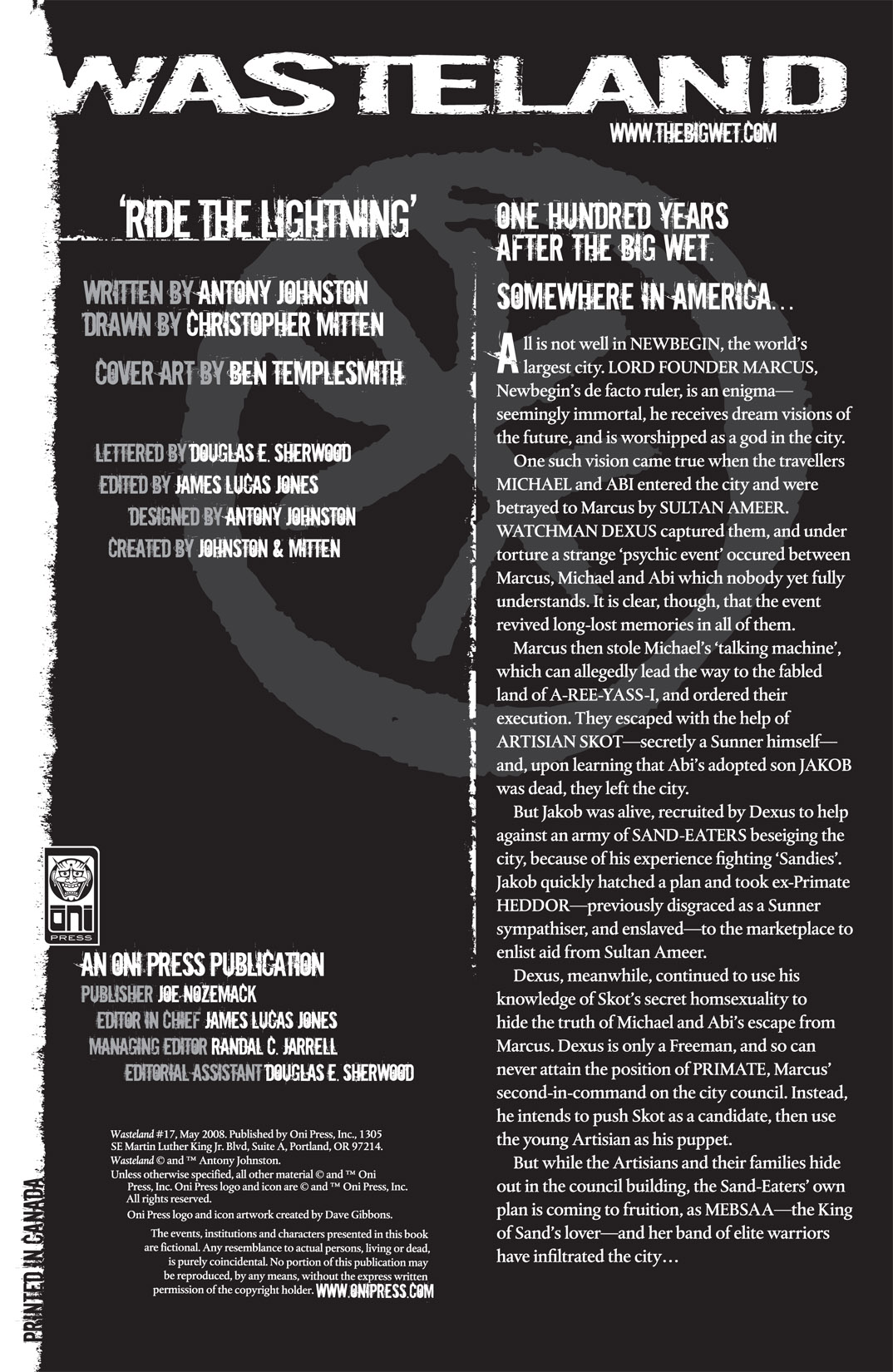 Read online Wasteland (2006) comic -  Issue #17 - 2