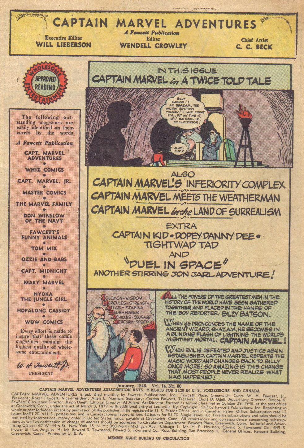 Read online Captain Marvel Adventures comic -  Issue #80 - 3