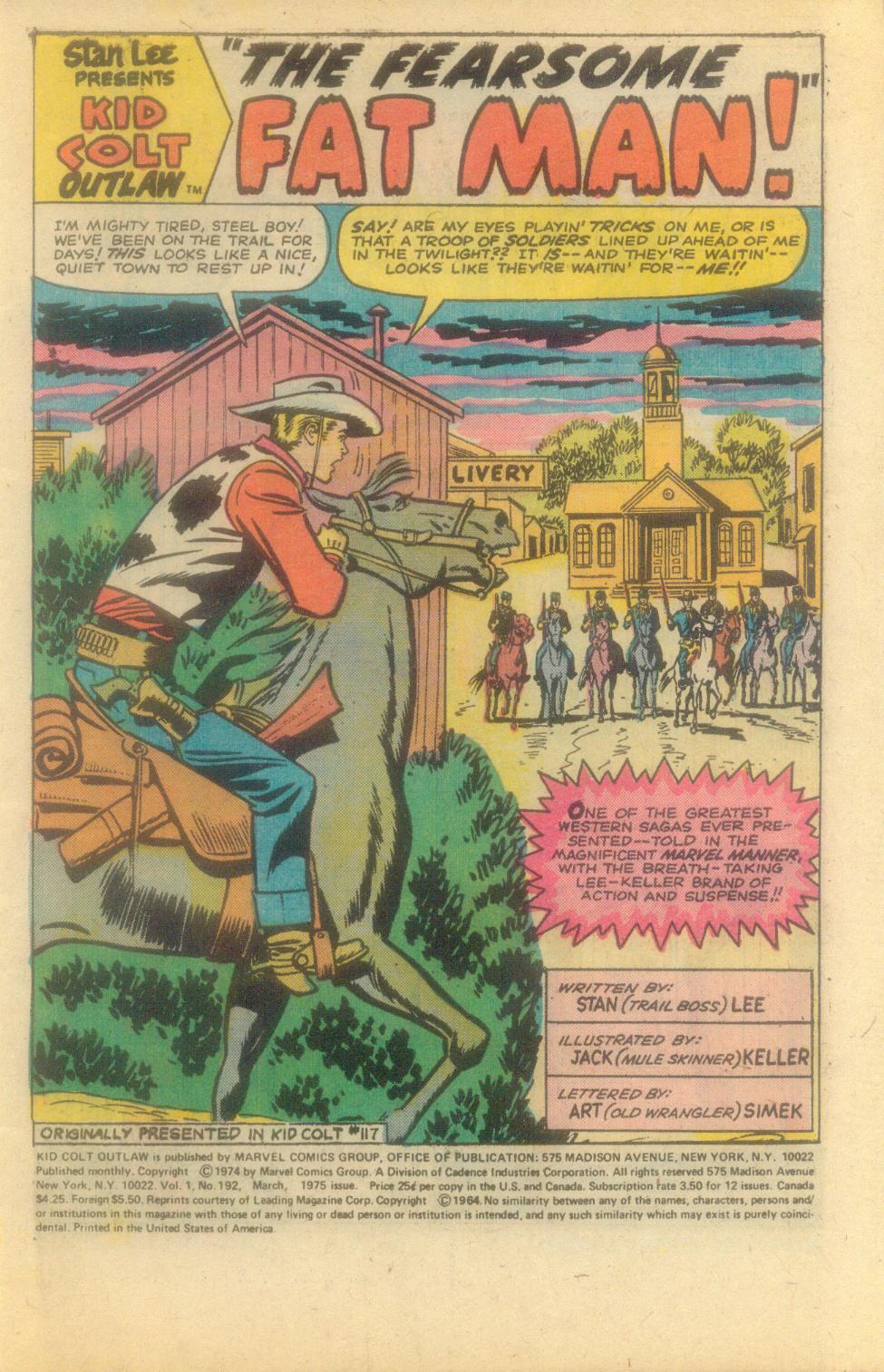 Read online Kid Colt Outlaw comic -  Issue #192 - 3