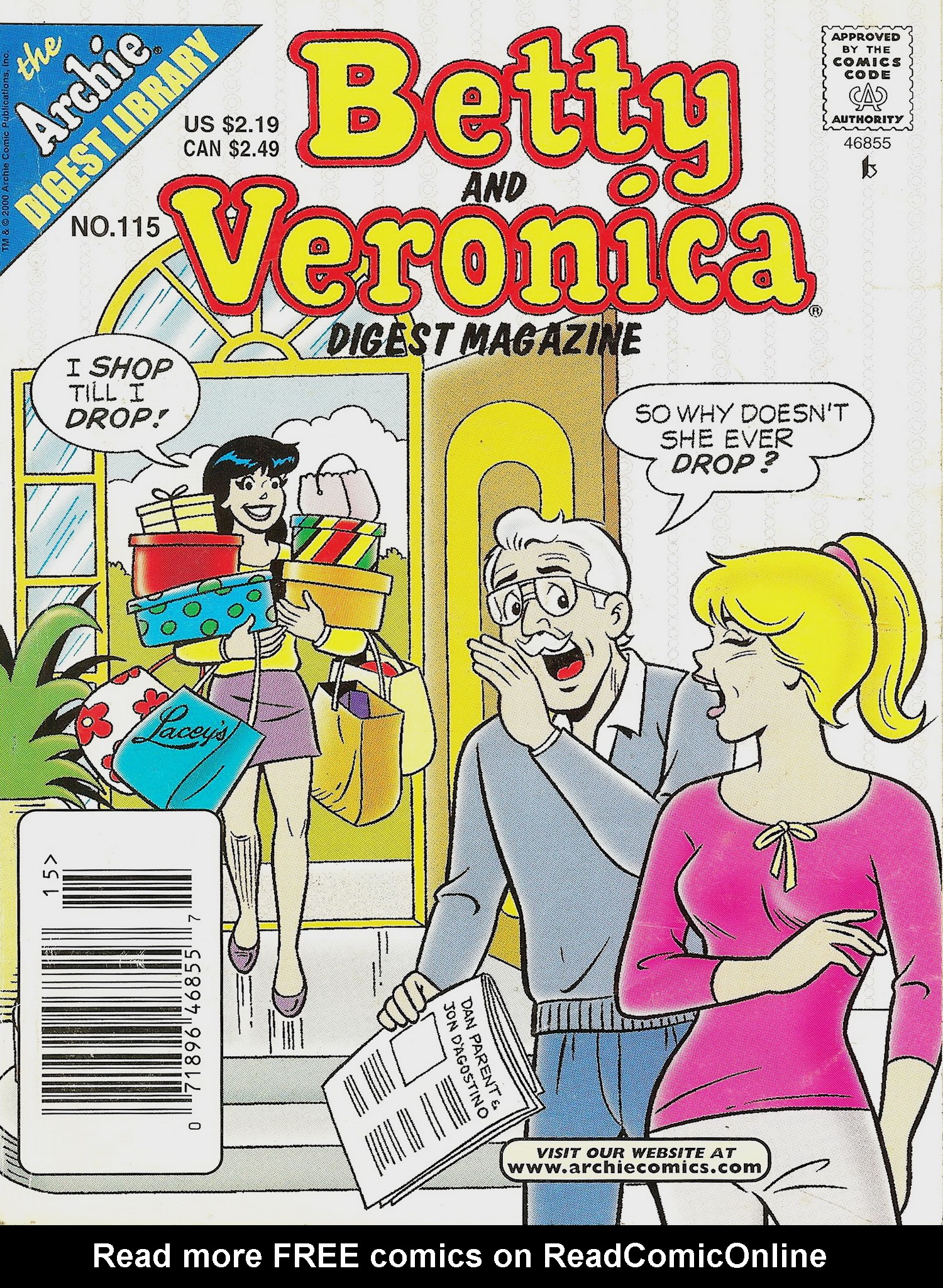 Read online Betty and Veronica Digest Magazine comic -  Issue #115 - 1
