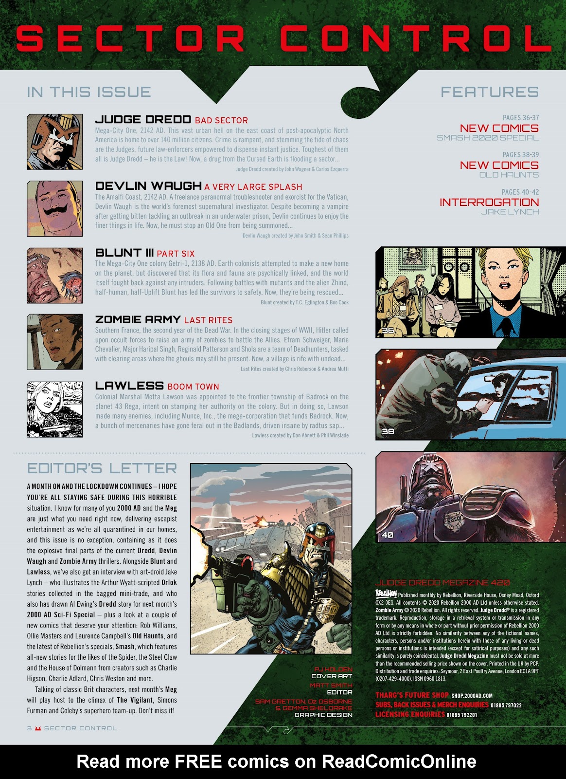 Judge Dredd Megazine (Vol. 5) issue 420 - Page 3