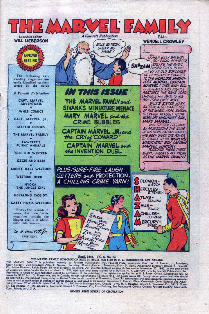 Read online The Marvel Family comic -  Issue #34 - 3