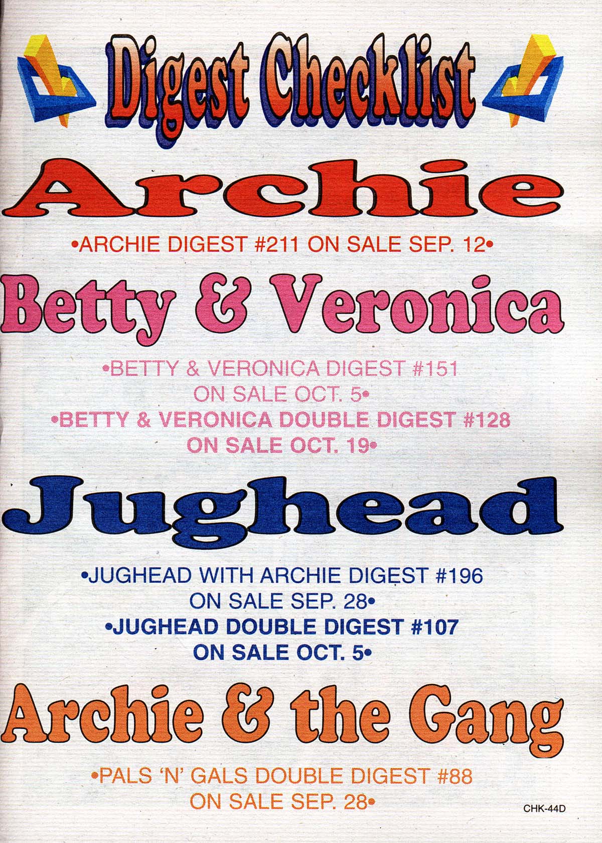 Read online Betty and Veronica Digest Magazine comic -  Issue #151 - 52