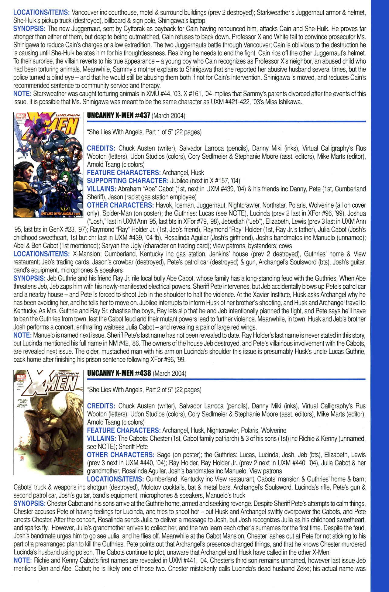 Read online Official Index to the Marvel Universe comic -  Issue #11 - 57