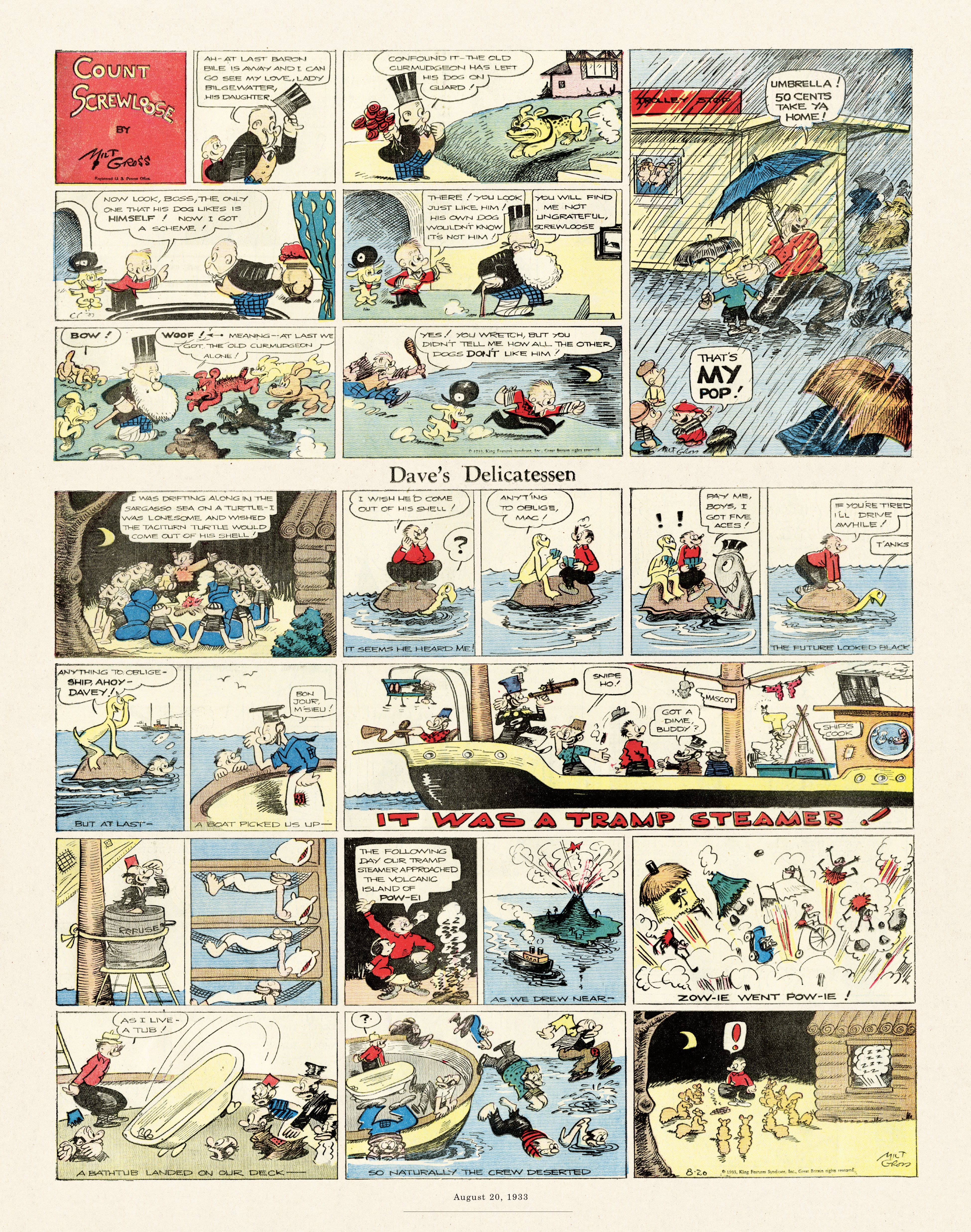 Read online Gross Exaggerations: The Meshuga Comic Strips of Milt Gross comic -  Issue # TPB - 123