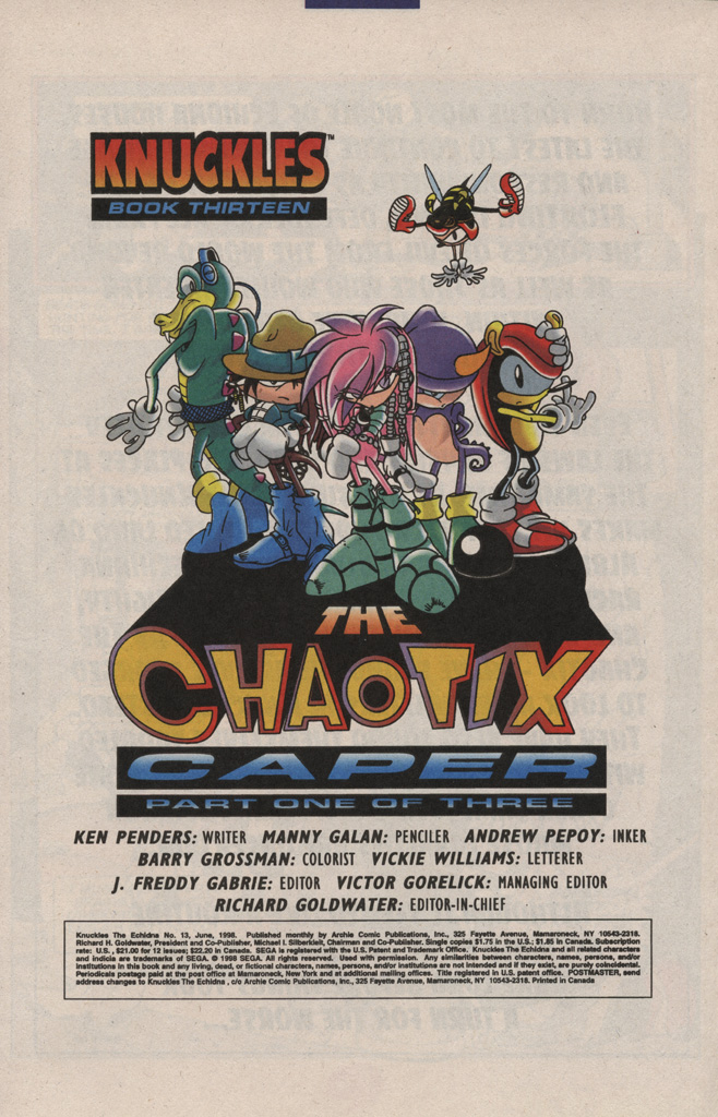 Read online Knuckles the Echidna comic -  Issue #13 - 3