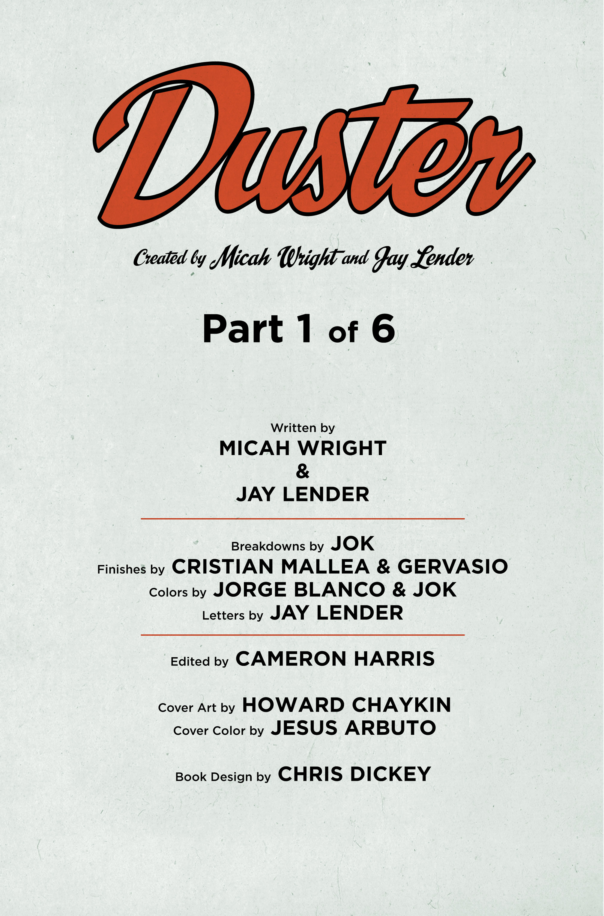 Read online Duster comic -  Issue #1 - 2