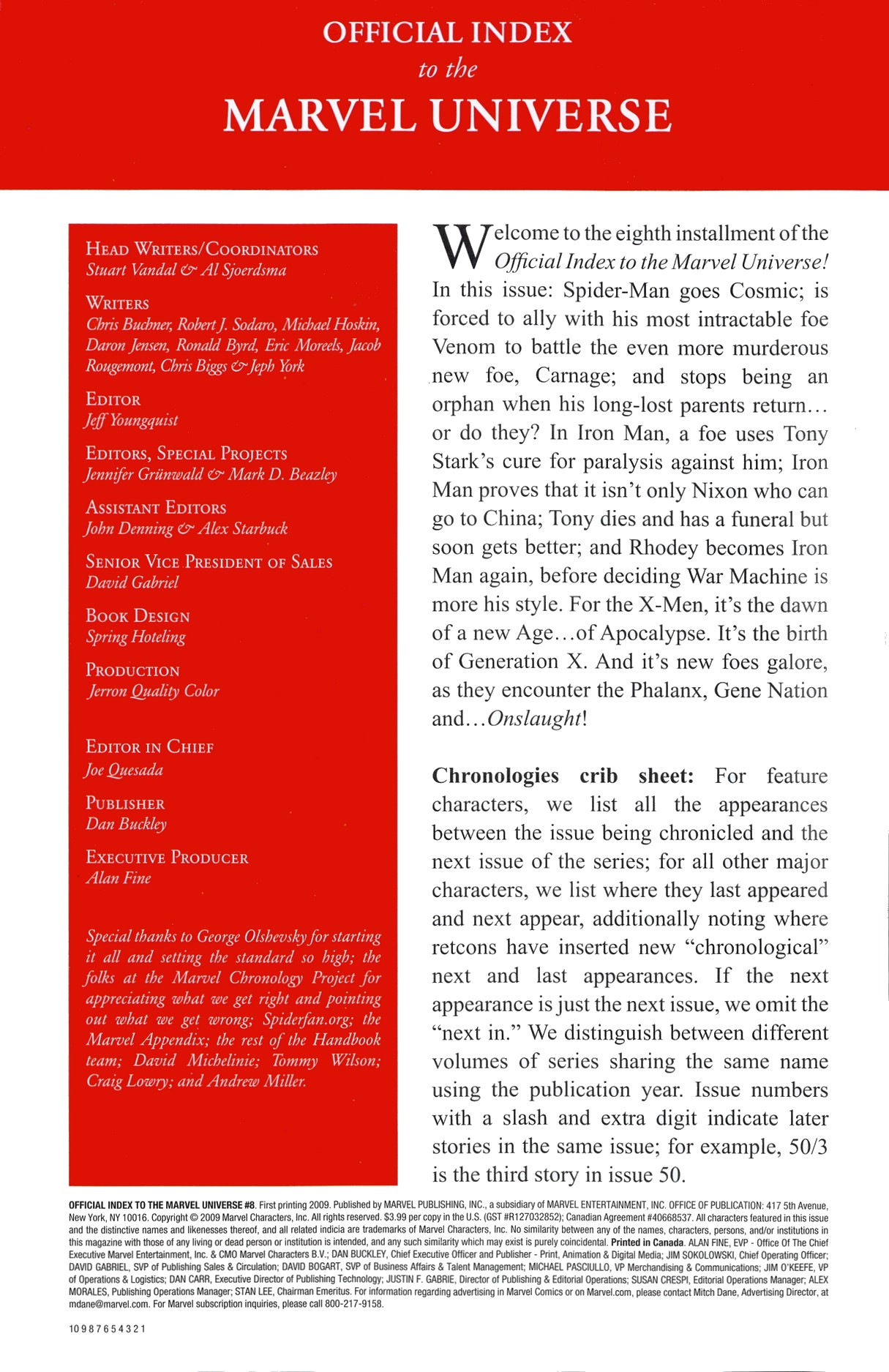 Read online Official Index to the Marvel Universe comic -  Issue #8 - 2