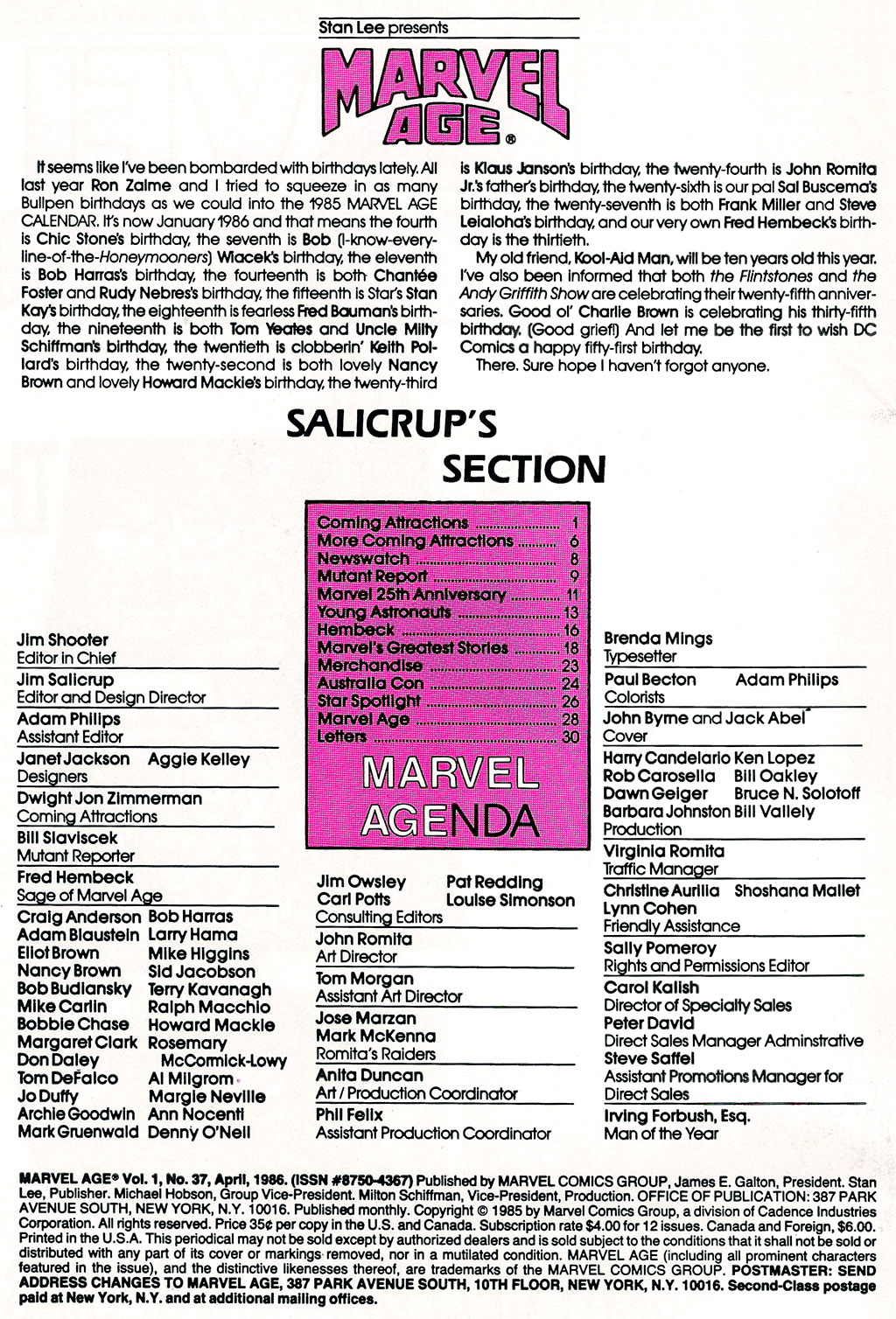 Read online Marvel Age comic -  Issue #37 - 2