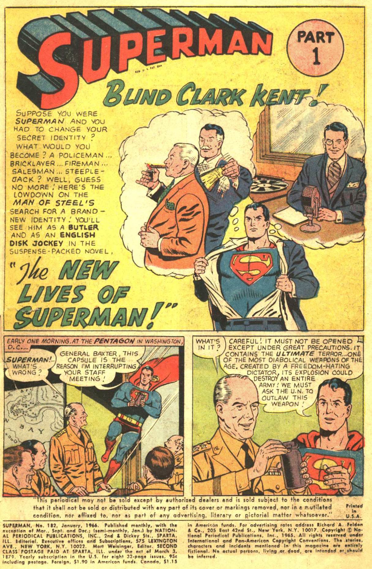 Read online Superman (1939) comic -  Issue #182 - 2