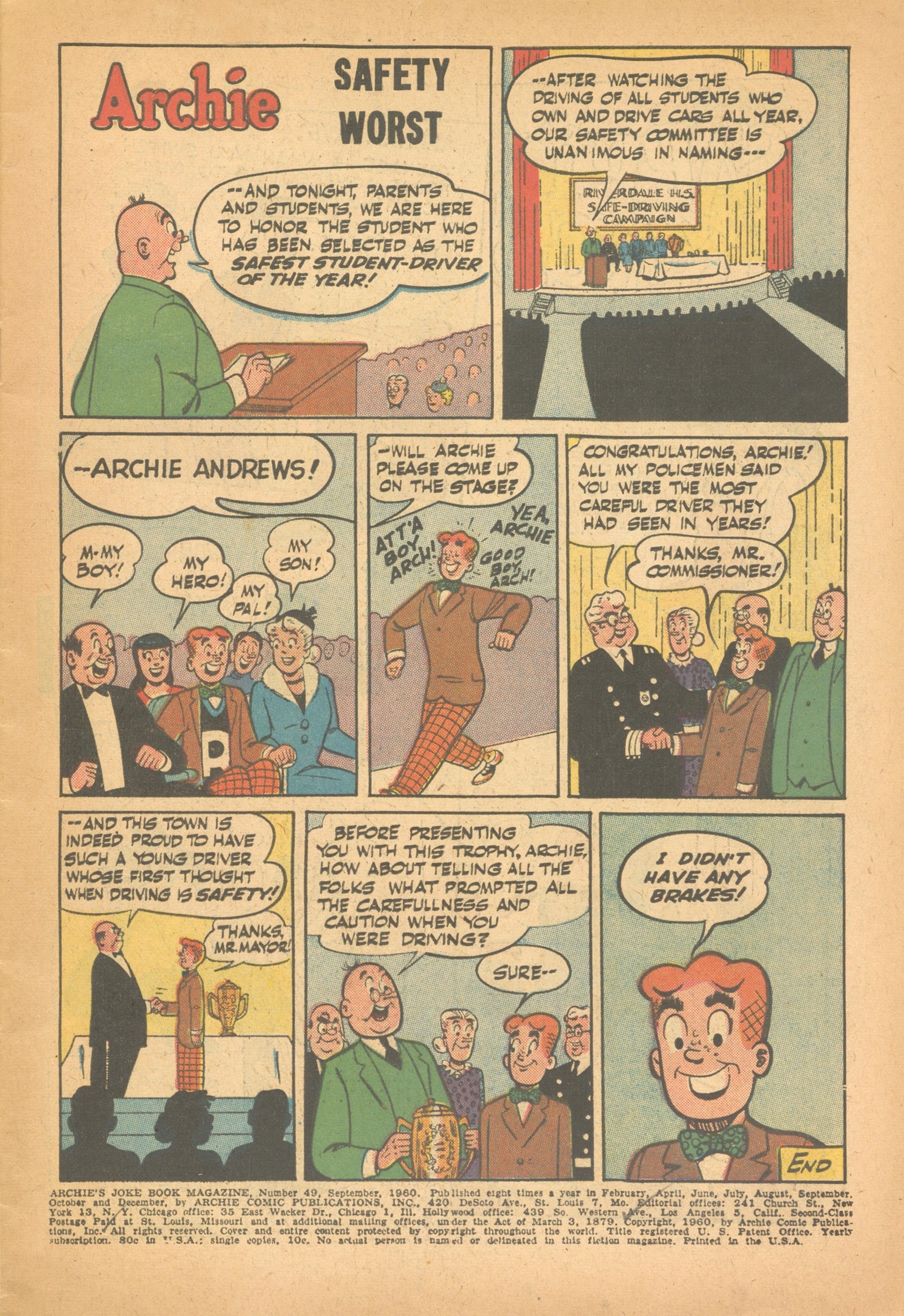 Read online Archie's Joke Book Magazine comic -  Issue #49 - 3