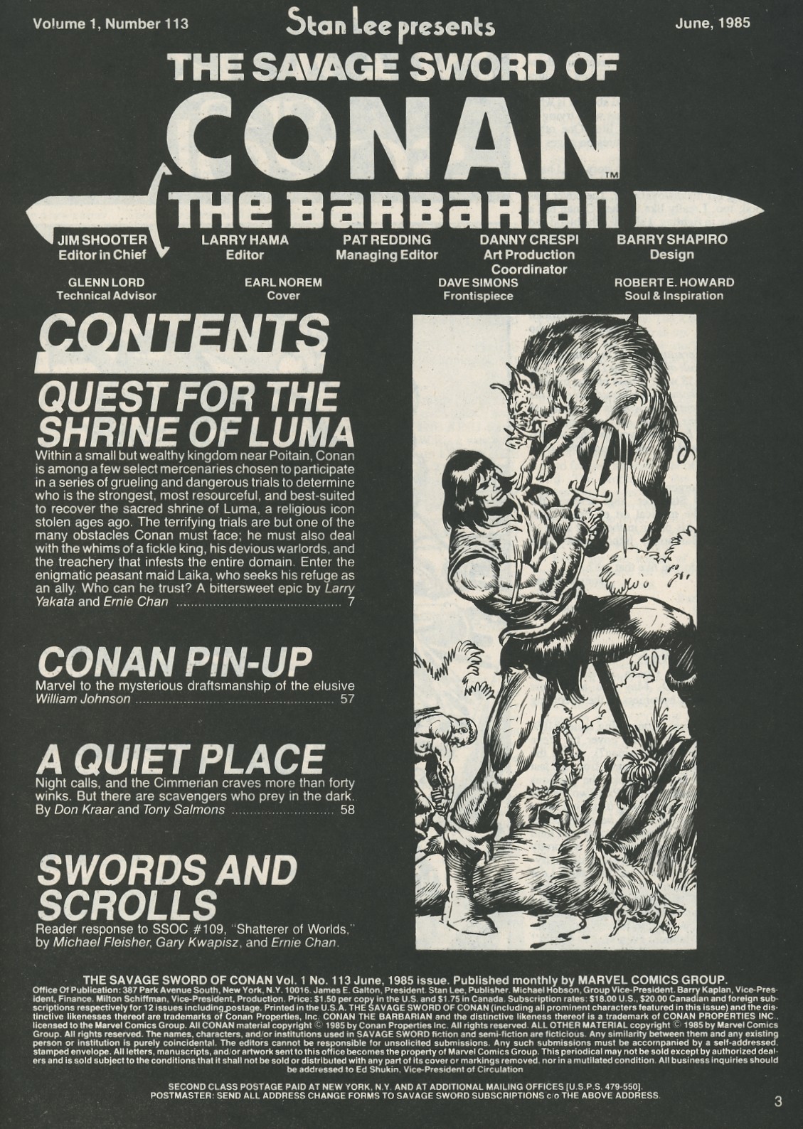 Read online The Savage Sword Of Conan comic -  Issue #113 - 3